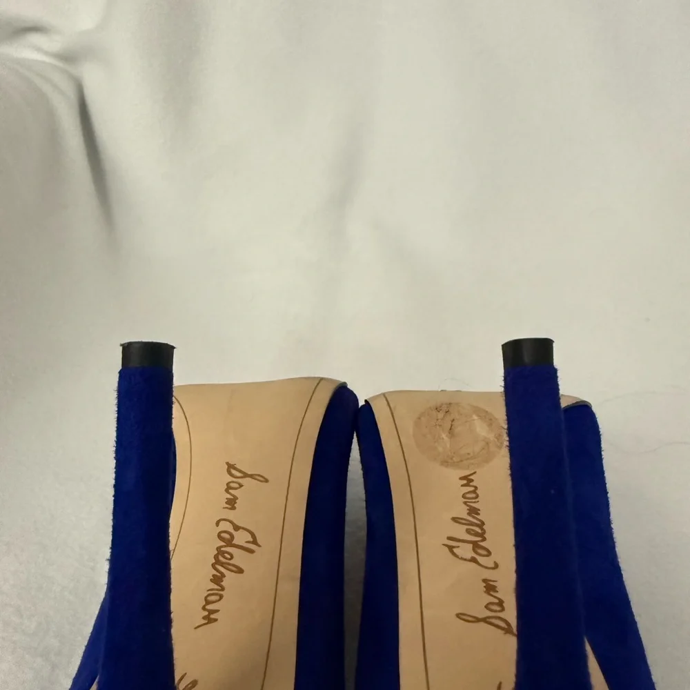 Sam Edelman Women's Hazel Pumps Shoes Suede Cobalt Blue Size 6 M - Picture 8 of 10
